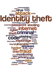 Identity theft, word cloud concept 4