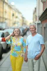 Mature couple in town