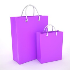 Paper Shopping Bags isolated on white background