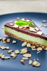Choc and mint raw cake