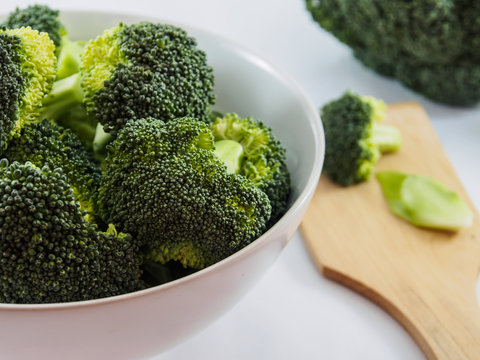 Broccoli in bowl for healthy food