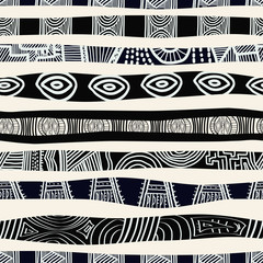 Afrikanische ethnische nahtlose Muster. Vektor-Illustration.