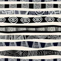Abwaschbare Fototapete Ethnischer Stil Afrikanische ethnische nahtlose Muster. Vektor-Illustration.
