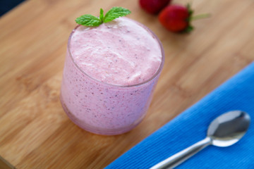 Strawberry and chia pudding