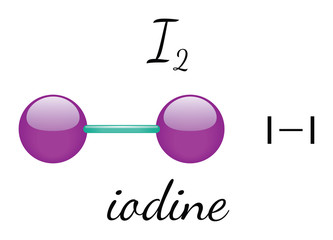 I2 iodine molecule
