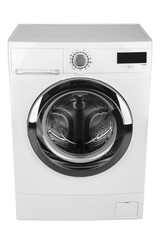 Isolated washing machine on a white background