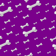 Seamless pattern with dog bones