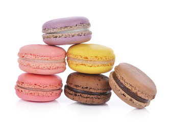 macaroon on white background