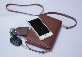 Women stuff on white background