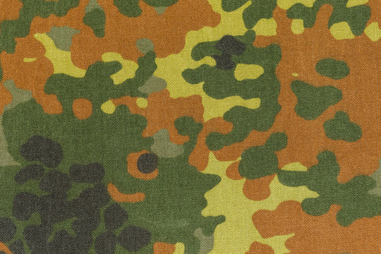 German military flecktarn camouflage fabric texture background