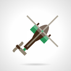 Flat design helicopter vector icon