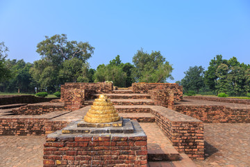 Gandhakuti or Buddha's hut in Jetavana monastery, Shravasti, Utt