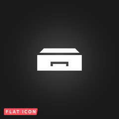 drawer vector icon illustration