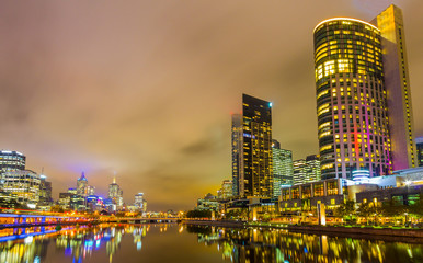 Yarra River and Melbourne skyline.