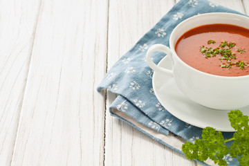 Fresh tomato soup