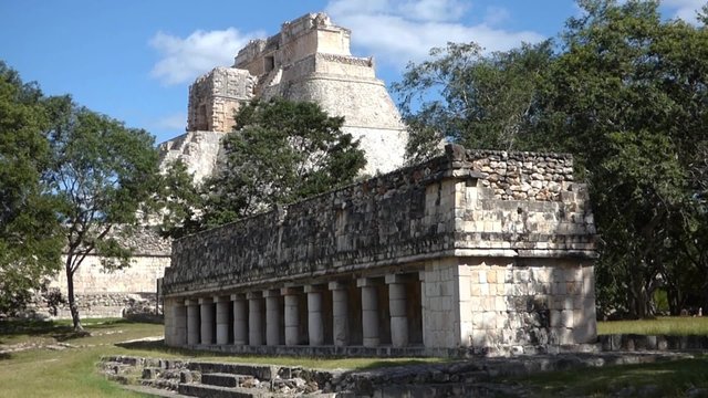 uxmal pyramids in yucatan, mexico