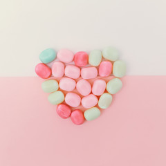 Sweet heart candy. minimal style