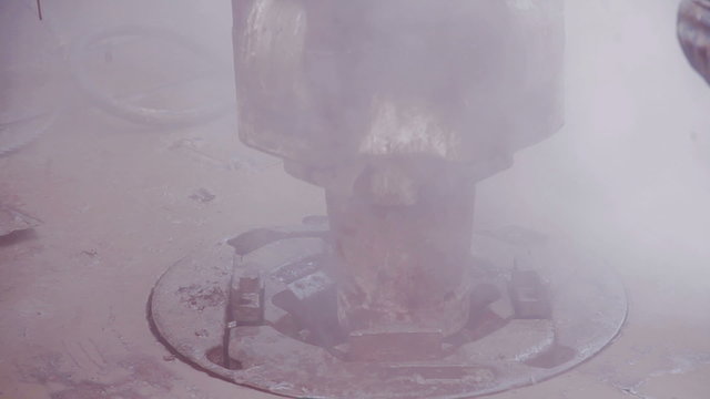 Drill pipe rotating in the rotary table