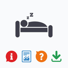 Obraz premium Hotel sign icon. Rest place. Sleeper symbol.