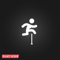 man figure jumping over obstacles