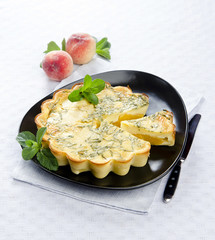 Clafoutis with peaches