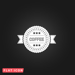 coffee label flat icon