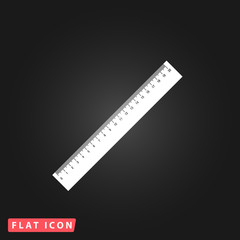 Straightedge vector icon