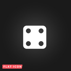 Vector illustration of one dices - side with 4.