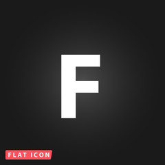Letter F vector flat icon  