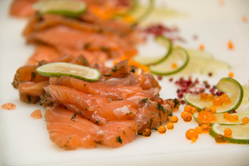 Smoked salmon slide