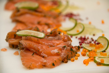 Smoked salmon slide