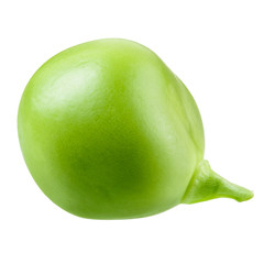 Green pea isolated on white. Witrh clipping path.