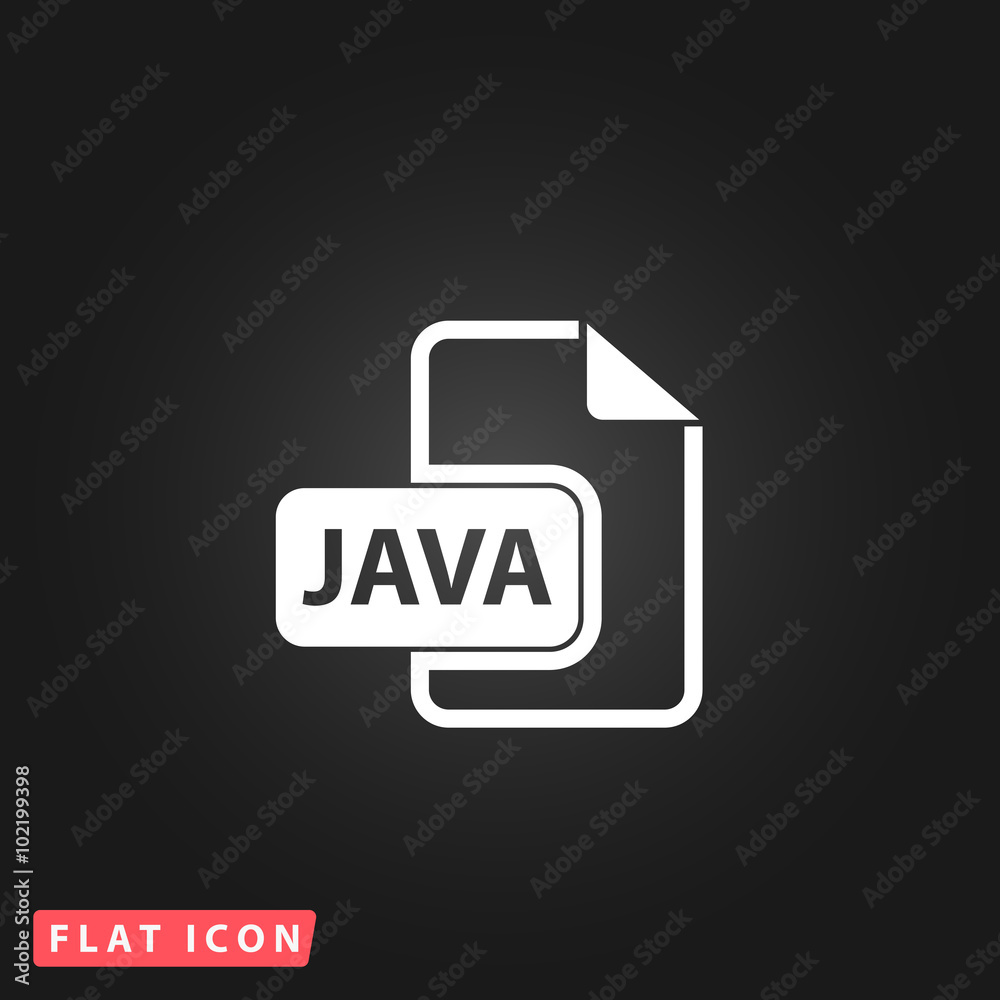 Poster java development file format flat icon