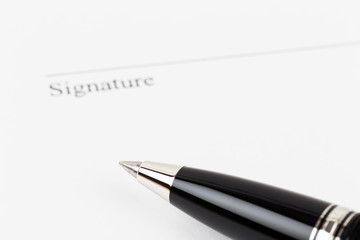 Signature field on document focus at pen