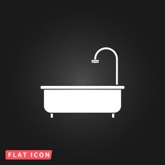 Bathtub flat icon