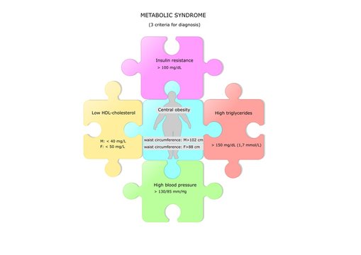 The metabolic syndrome, criteria for diagnosis