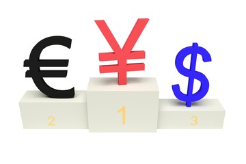 top currencies, strong Yen, isolated