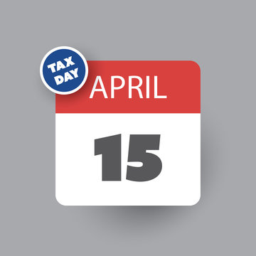 USA Tax Day Icon - Calendar Design Template