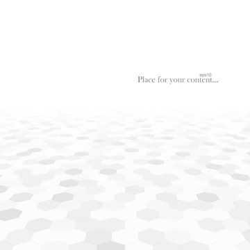 Abstract background with white shapes.