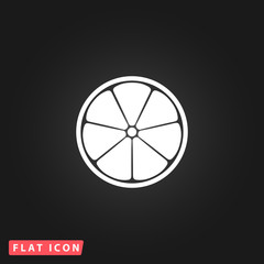 Half of lemon vector icon