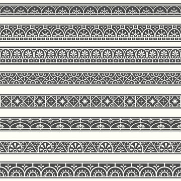 Design elements Pompeian, Roman. Borders with classical style
