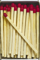 Streichhölzer in der Schachtel