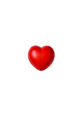 red heart on white background 