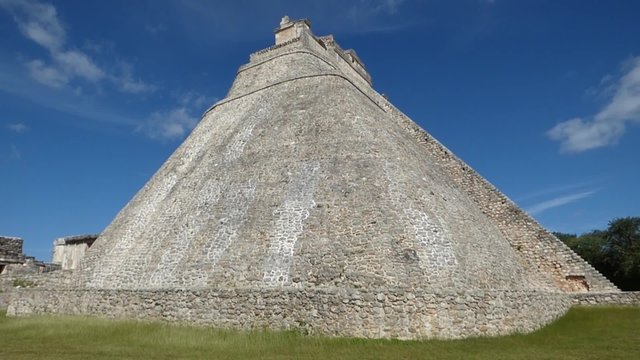 uxmal piramids overwiev in yucatan, mexico