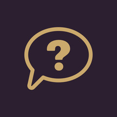 The question mark icon. Help speech bubble