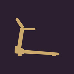 Cross trainer machine icon. Running symbol