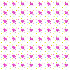 Seamless pattern with hearts. Valentines Day background. Vector holiday texture