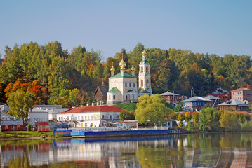 View of Ples town, Russia.