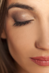 Naklejka premium female eye with natural eyelashes