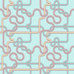 Maze background / Crazy maze like seamless line art track vector background